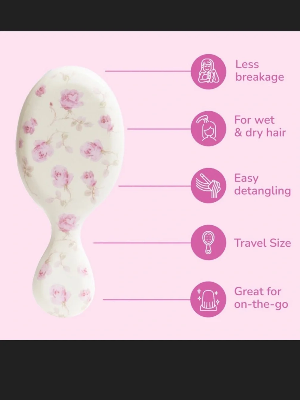 LoveShackFancy x Target - WetBrush Ribbon Rosa Mini OG Detangler Sterling Dusk